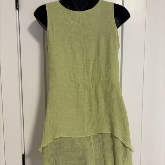 Y2K Papa Sleeveless Green Button-Down Women's Mini Summer Dress Size Small - Picture 7 of 12